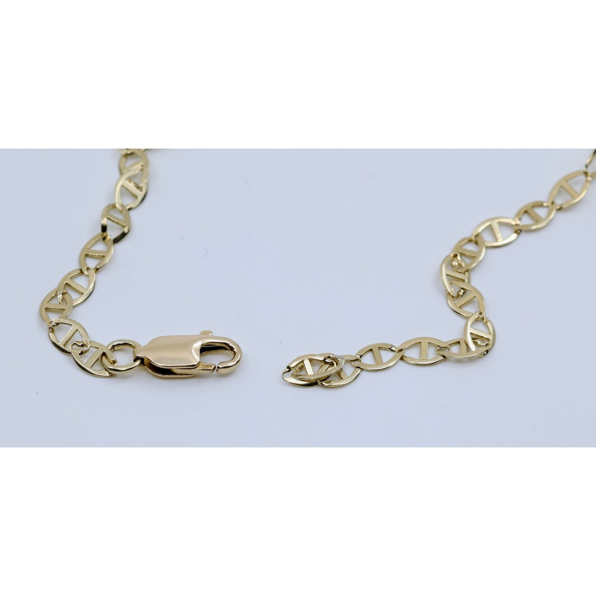 10K Yellow Gold Mariner Anchor Link Chain Necklace