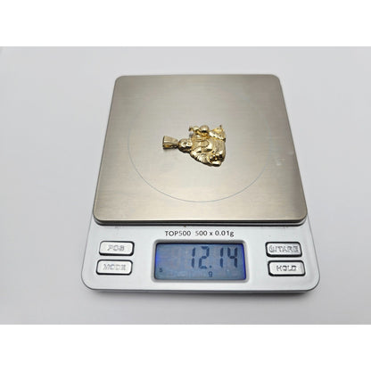 IF & Co Micro Lucky Buddha Piece Diamond Eyes Money Bag 14k Solid Yellow Gold