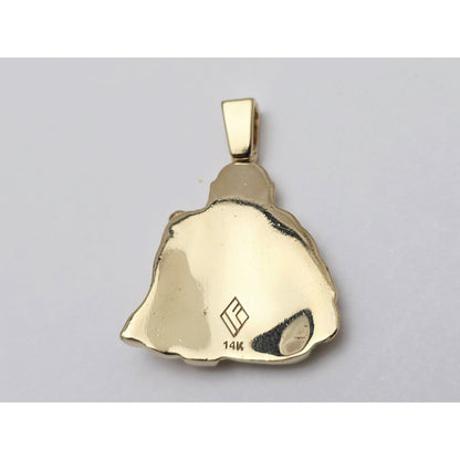 IF & Co Micro Lucky Buddha Piece Diamond Eyes Money Bag 14k Solid Yellow Gold