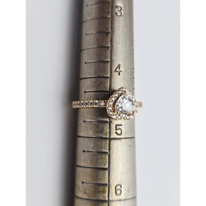 Pandora Timeless CZ Elevated Heart 14K Yellow Gold Ring