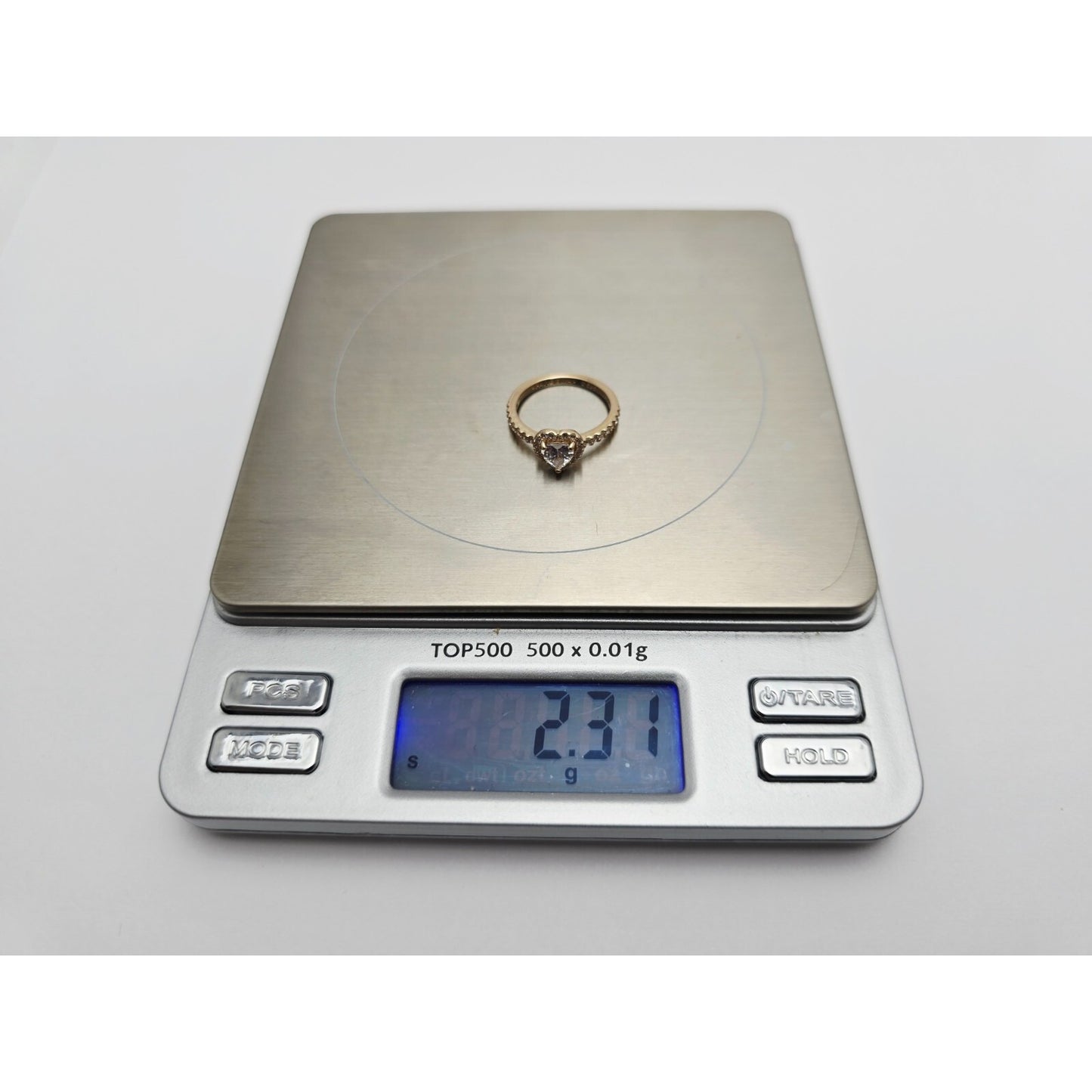 Pandora Timeless CZ Elevated Heart 14K Yellow Gold Ring