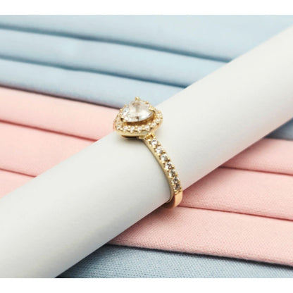 Pandora Timeless CZ Elevated Heart 14K Yellow Gold Ring
