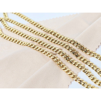 14K Yellow Gold Cuban Link Chain Necklace