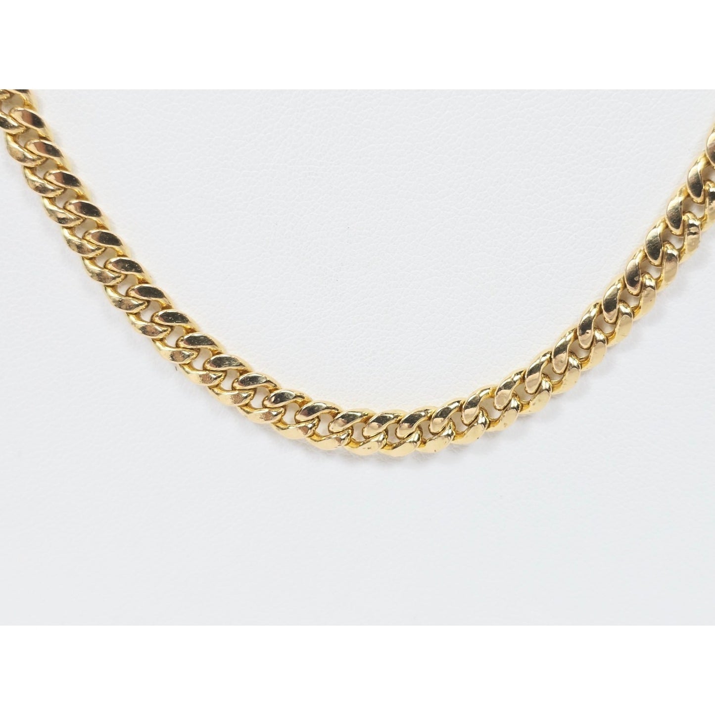 14K Yellow Gold Cuban Link Chain Necklace