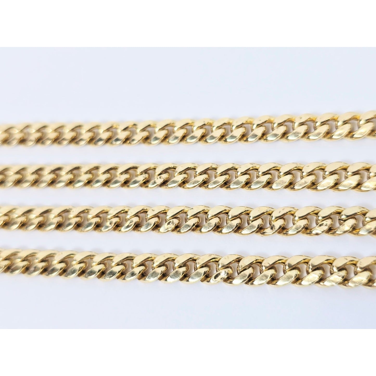 14K Yellow Gold Cuban Link Chain Necklace