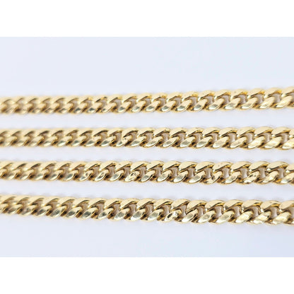 14K Yellow Gold Cuban Link Chain Necklace