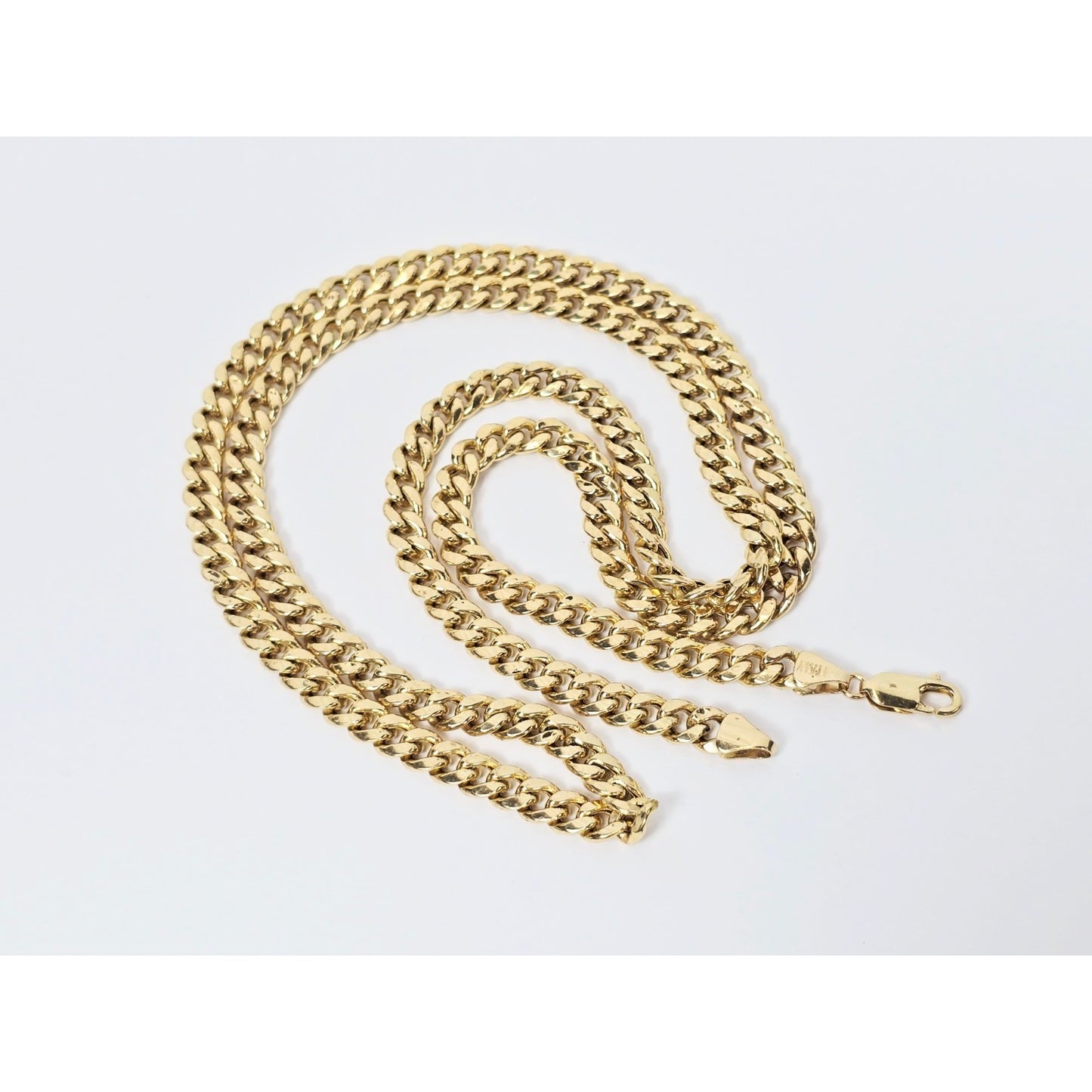 14K Yellow Gold Cuban Link Chain Necklace