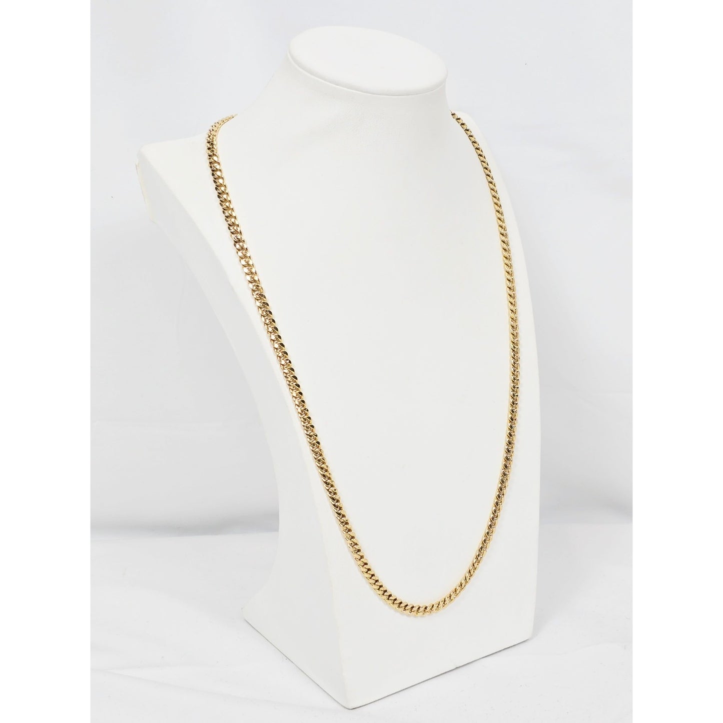 14K Yellow Gold Cuban Link Chain Necklace