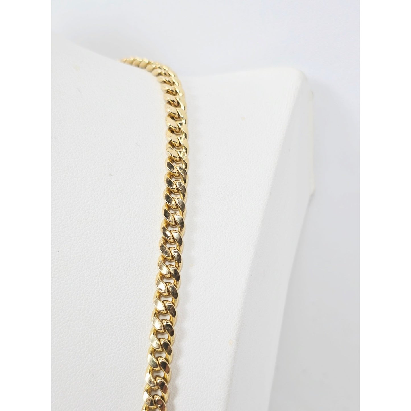 14K Yellow Gold Cuban Link Chain Necklace