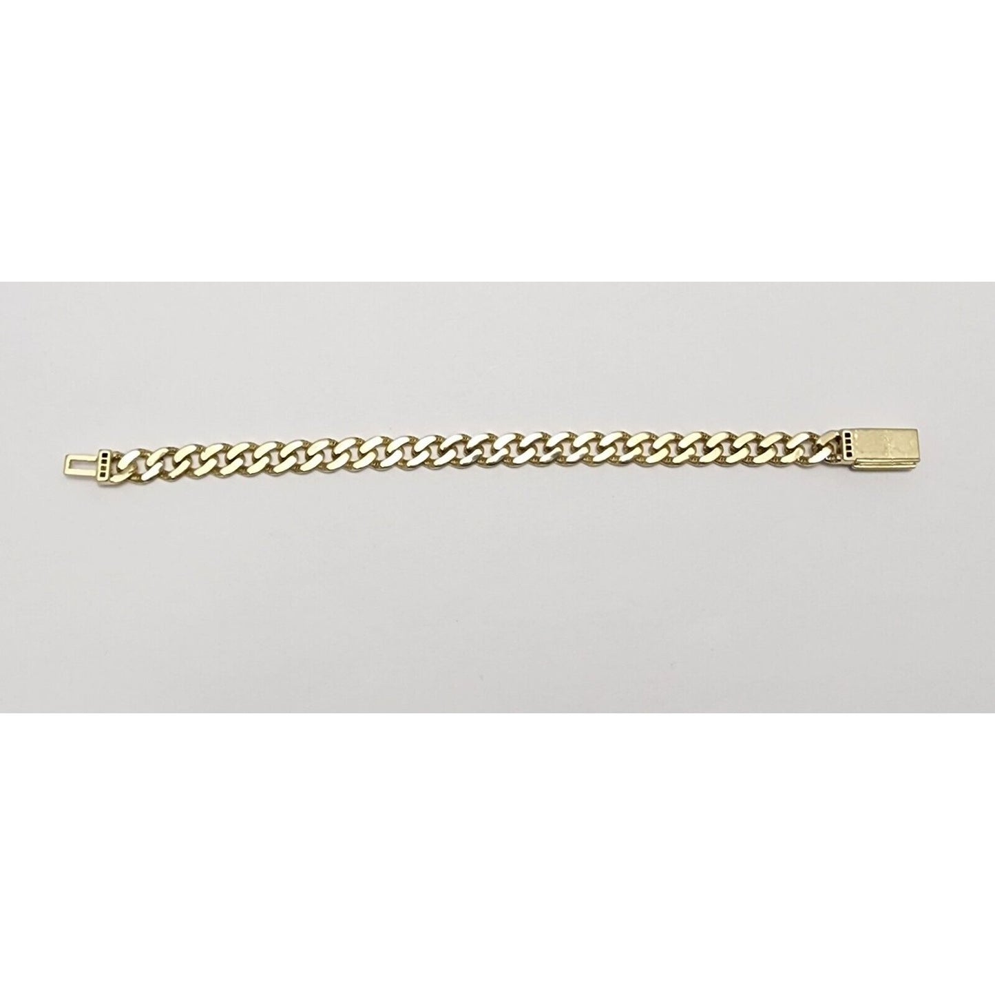 14K Yellow Gold Cuban CZ Link Bracelet