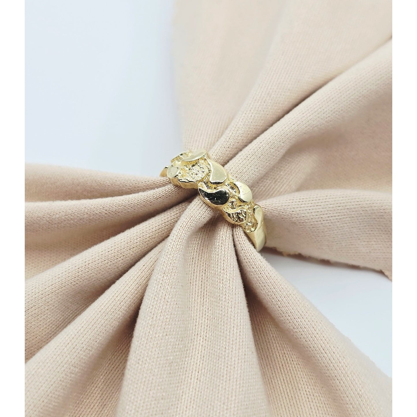 10K Yellow Gold Nugget Ring