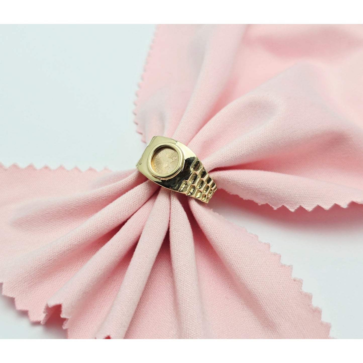 14K Yellow Gold Zodiac Horoscope Taurus Rolex Ring