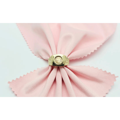 14K Yellow Gold Zodiac Horoscope Taurus Rolex Ring