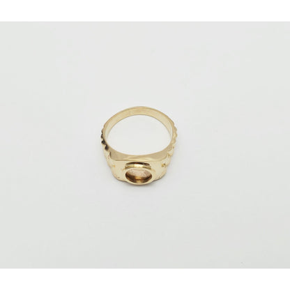 14K Yellow Gold Zodiac Horoscope Taurus Rolex Ring