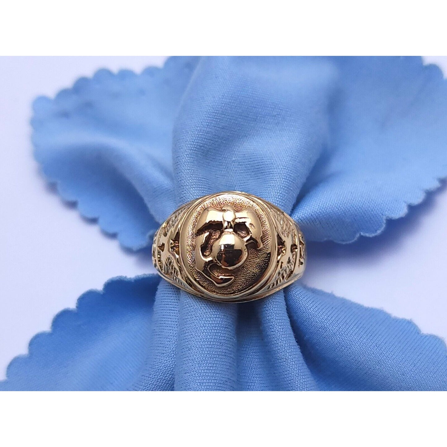 10K Yellow Gold United States Marine Corps Ring