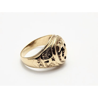 10K Yellow Gold United States Marine Corps Ring