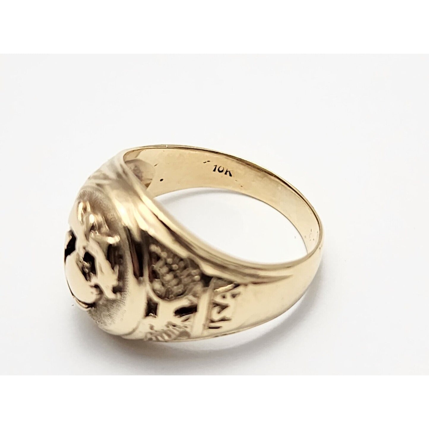 10K Yellow Gold United States Marine Corps Ring