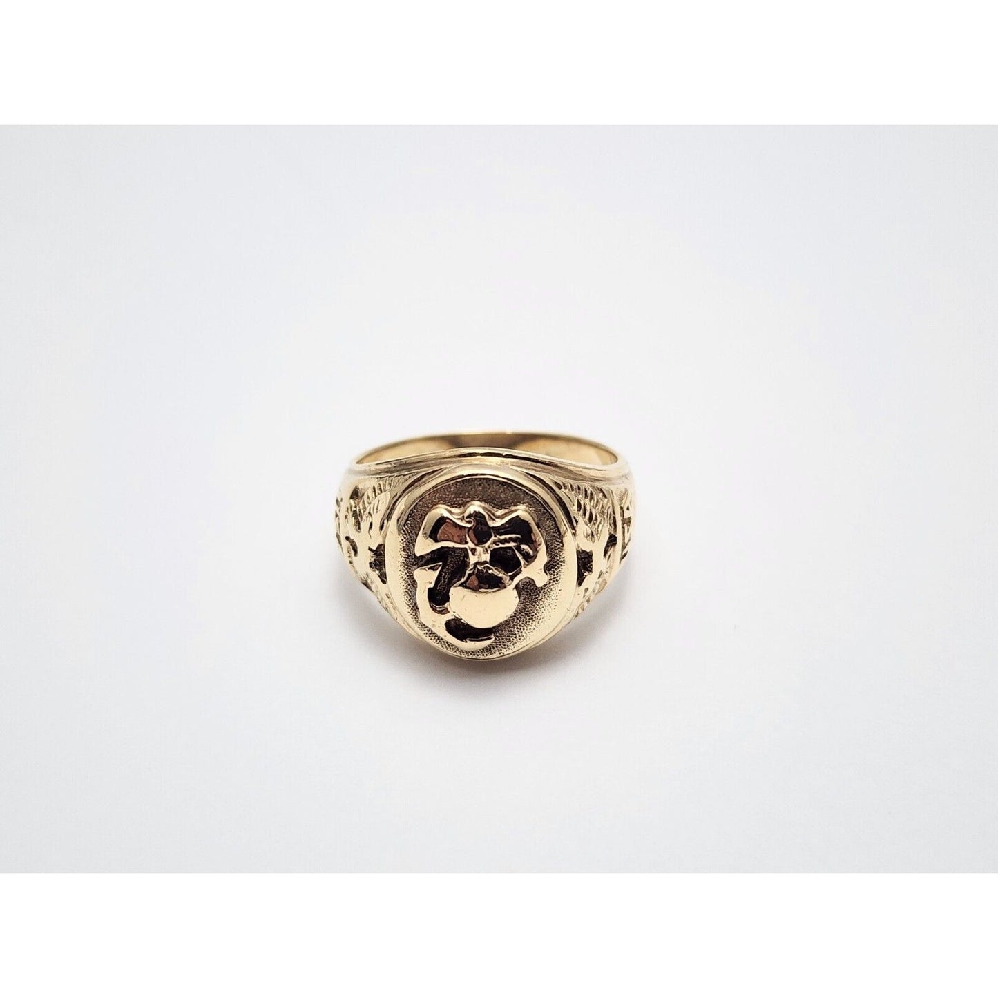 10K Yellow Gold United States Marine Corps Ring