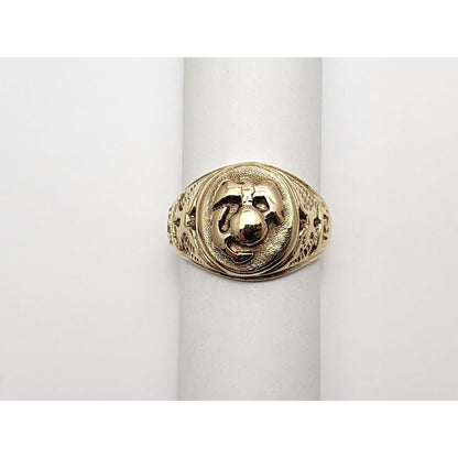 10K Yellow Gold United States Marine Corps Ring