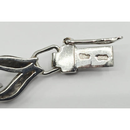 14K White Gold Diamond Tennis Link Bracelet