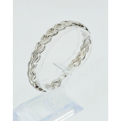 14K White Gold Diamond Tennis Link Bracelet