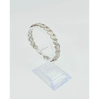 14K White Gold Diamond Tennis Link Bracelet