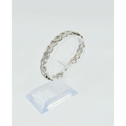 14K White Gold Diamond Tennis Link Bracelet