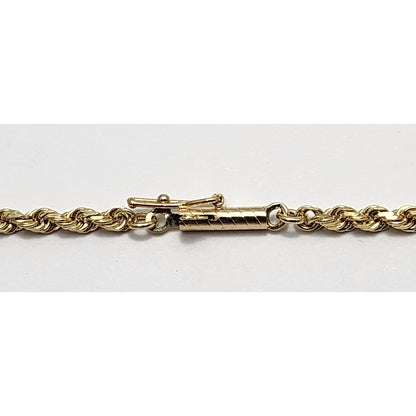 14K Yellow Gold Rope Chain Necklace