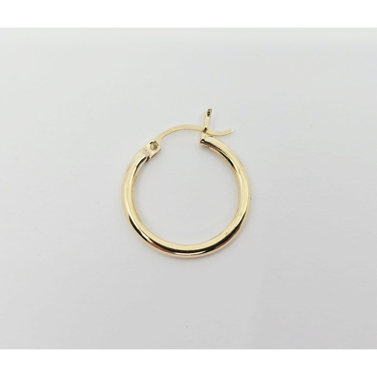 Single 14K Yellow Gold Clip on Hinge Hoop Earring