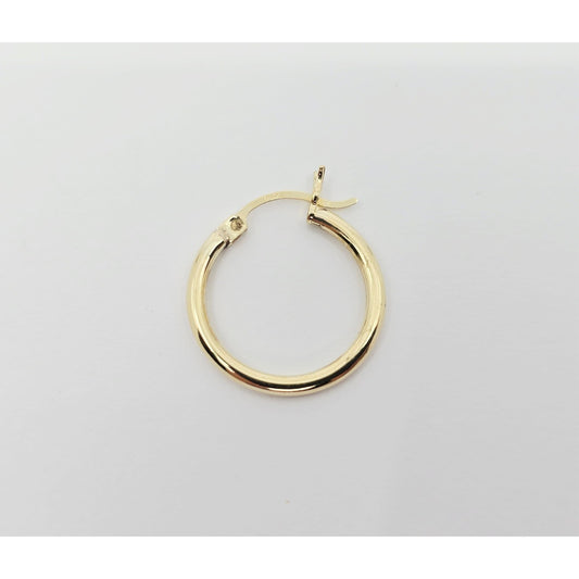 Single 14K Yellow Gold Clip on Hinge Hoop Earring