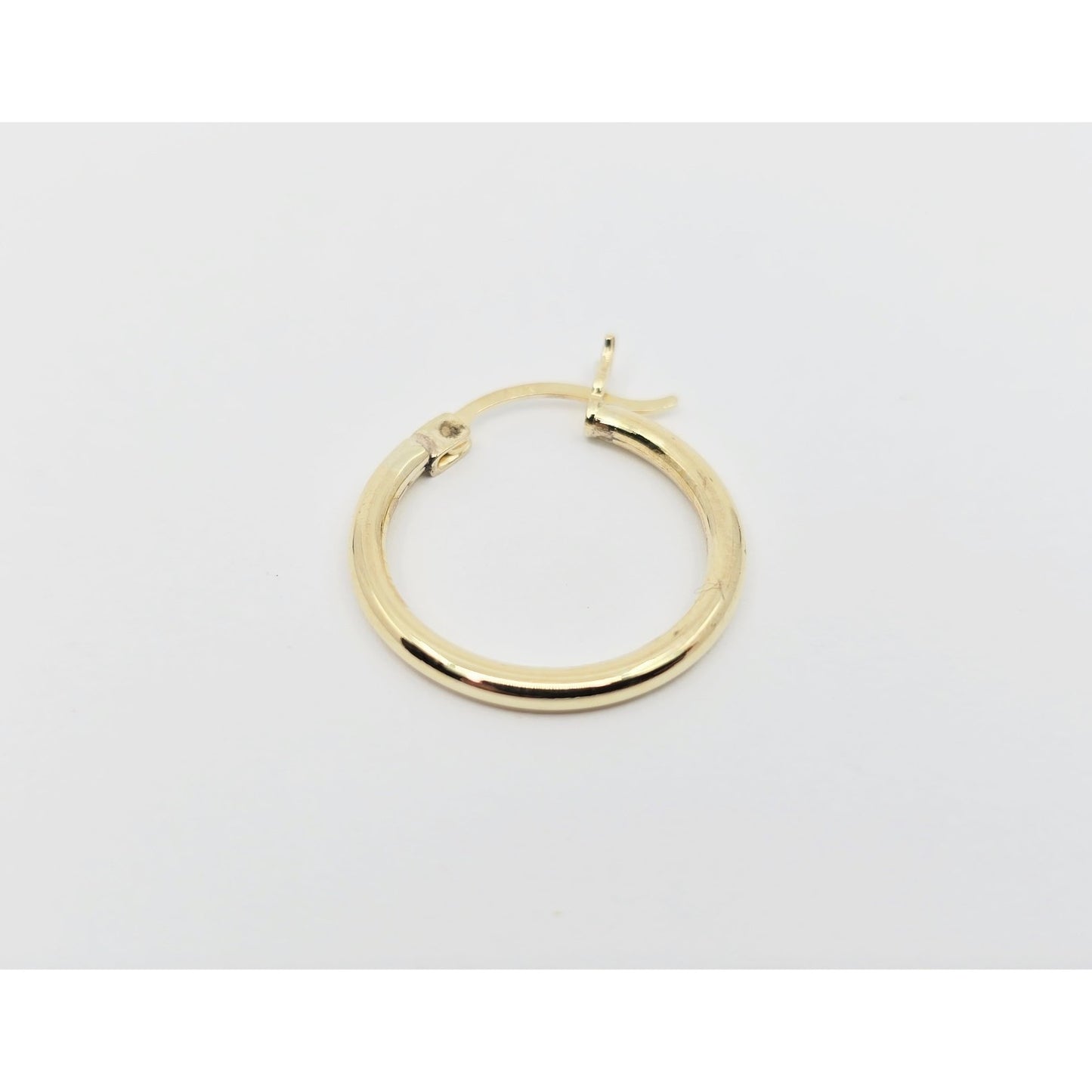 Single 14K Yellow Gold Clip on Hinge Hoop Earring