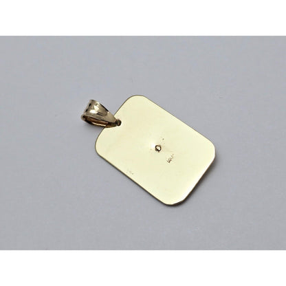 14K Yellow Gold Religious Diamond Cut Jesus Charm Pendant