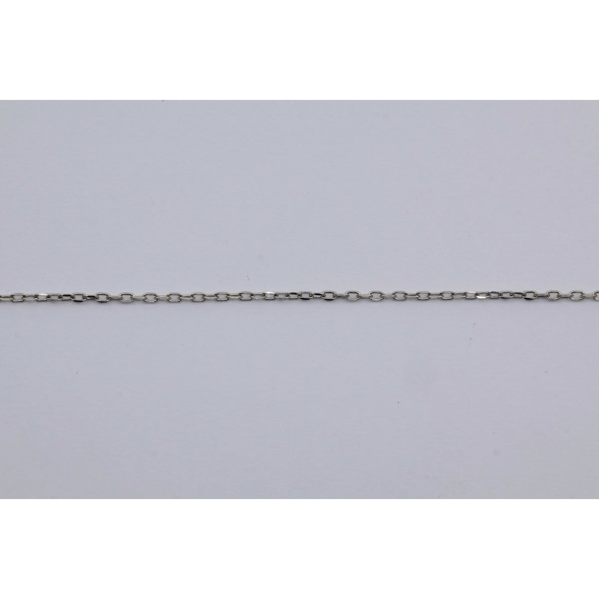Thin 14K White Gold Diamond Vertical Bar Pendant Chain Necklace
