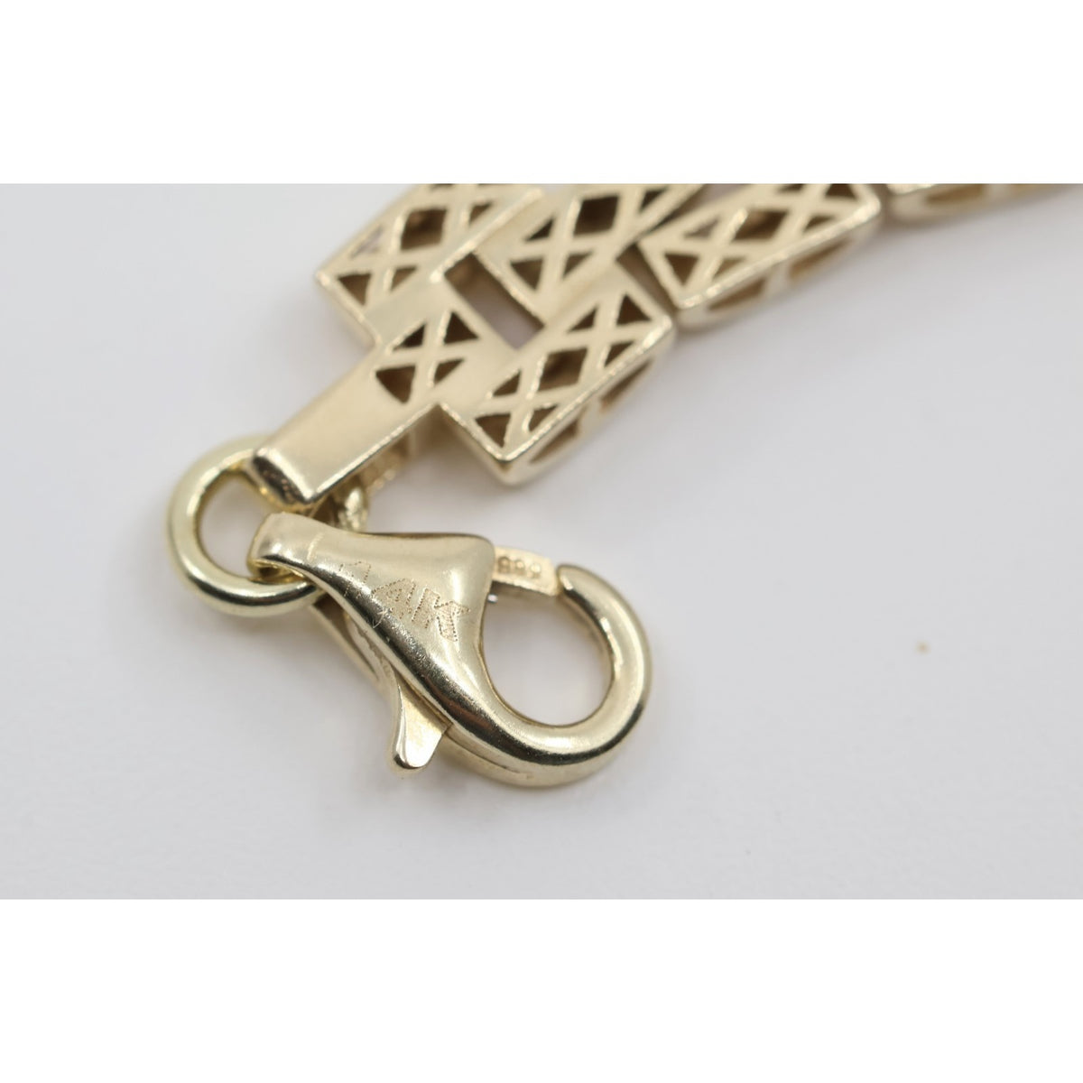 14K Yellow Gold Rolex Link Chain Bracelet