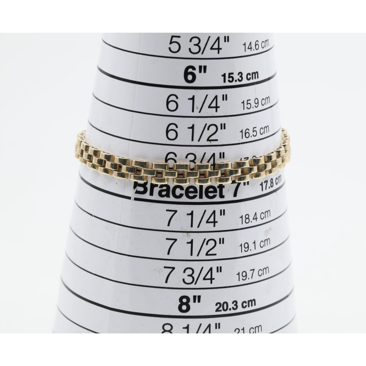 14K Yellow Gold Rolex Link Chain Bracelet