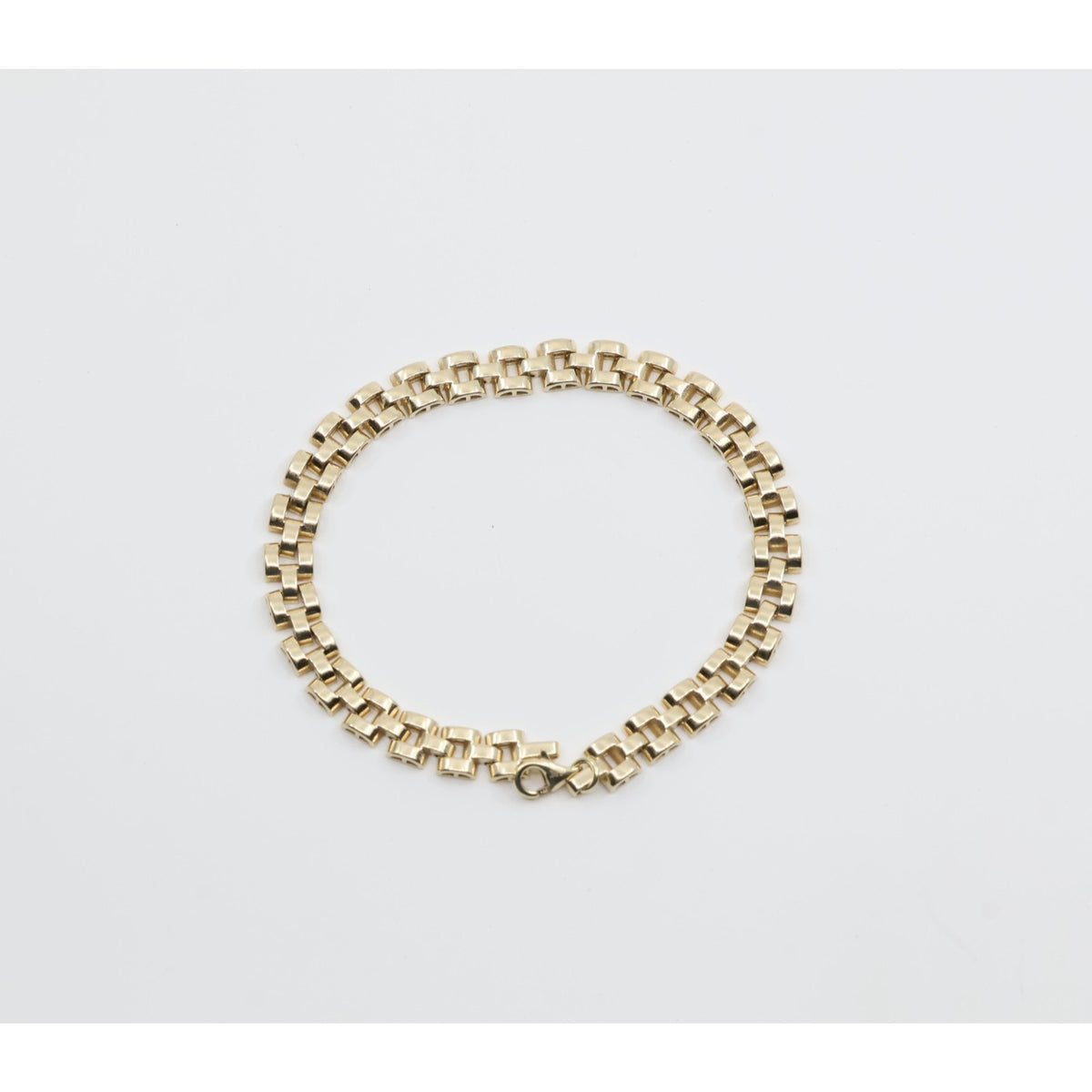 14K Yellow Gold Rolex Link Chain Bracelet