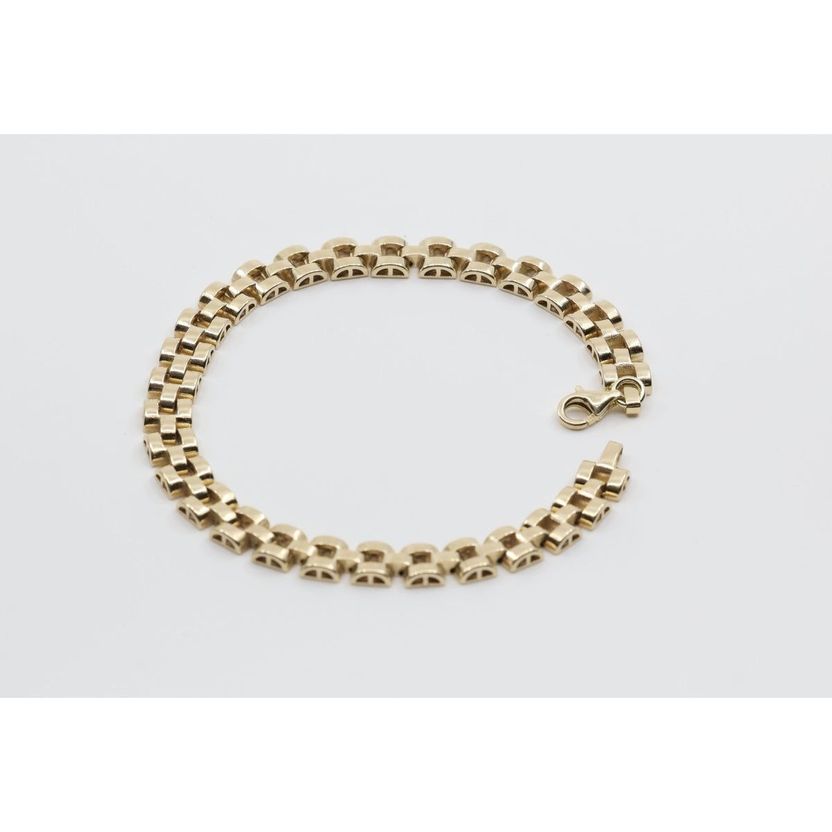 14K Yellow Gold Rolex Link Chain Bracelet