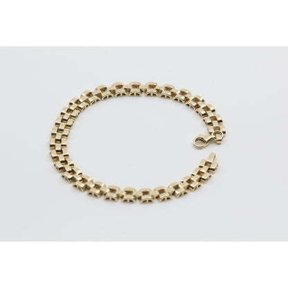 14K Yellow Gold Rolex Link Chain Bracelet