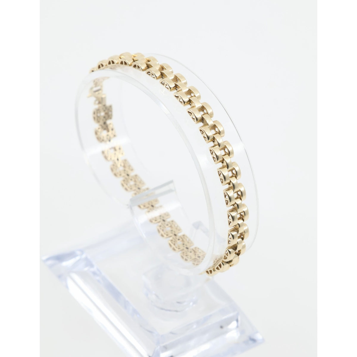 14K Yellow Gold Rolex Link Chain Bracelet