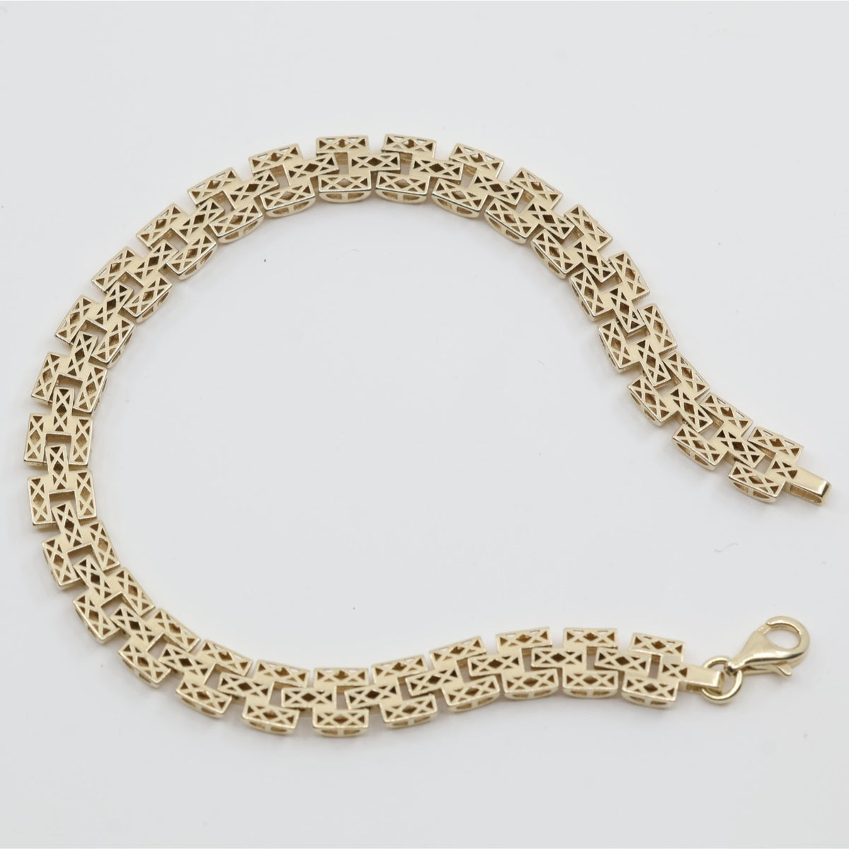 14K Yellow Gold Rolex Link Chain Bracelet