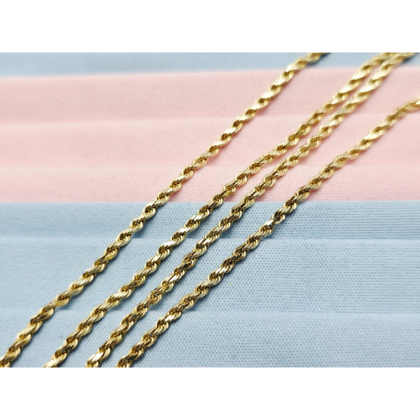 14K Yellow Gold Rope Chain Necklace