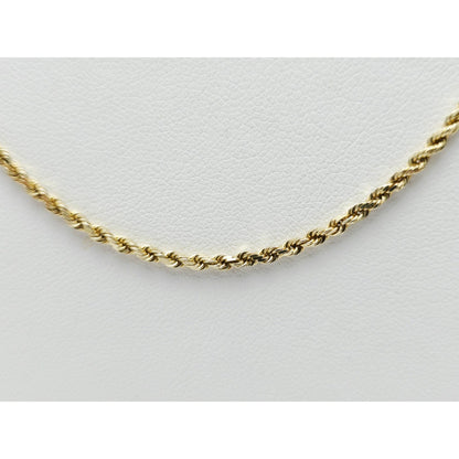 14K Yellow Gold Rope Chain Necklace