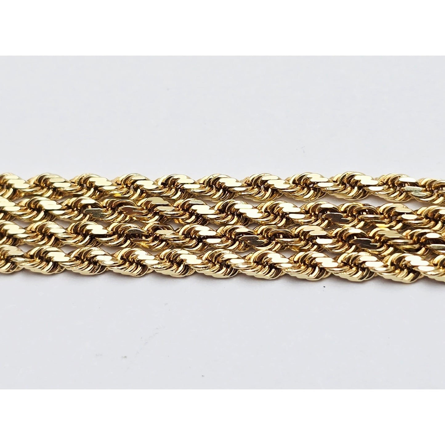 14K Yellow Gold Rope Chain Necklace
