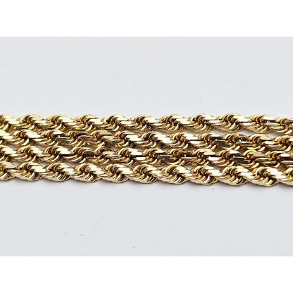 14K Yellow Gold Rope Chain Necklace
