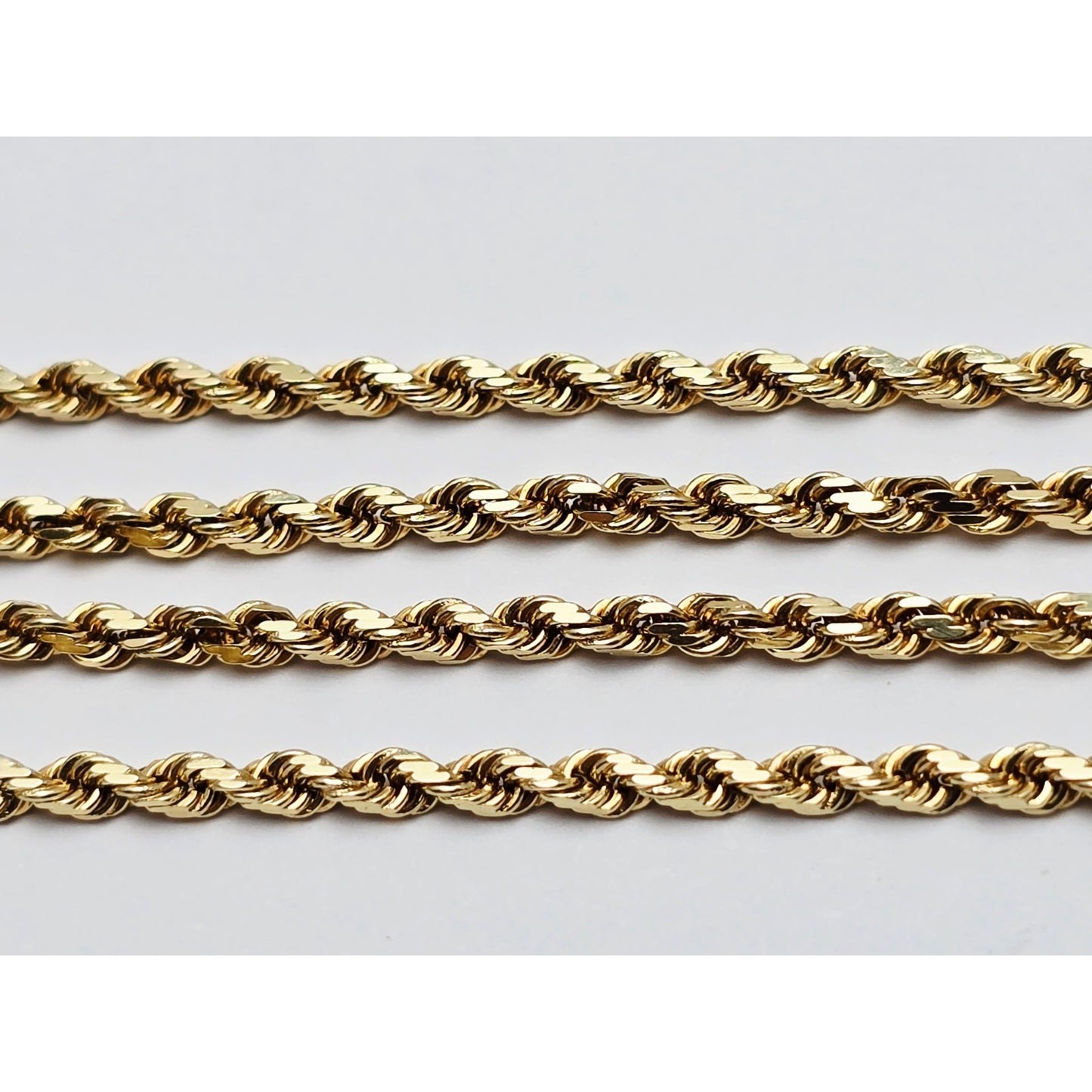 14K Yellow Gold Rope Chain Necklace