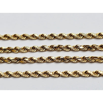 14K Yellow Gold Rope Chain Necklace