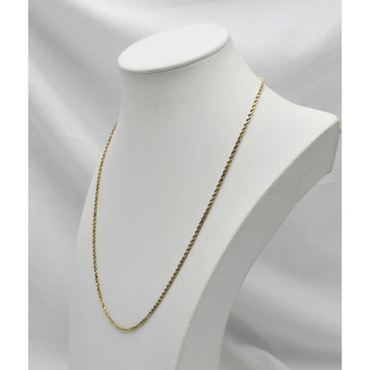 14K Yellow Gold Rope Chain Necklace