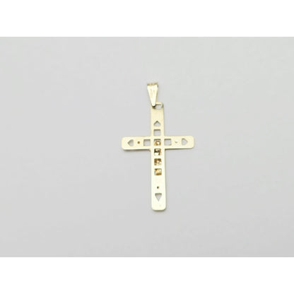 10K Yellow Gold Religious Jesus on Cross Charm Pendant