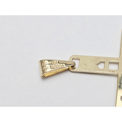 10K Yellow Gold Religious Jesus on Cross Charm Pendant