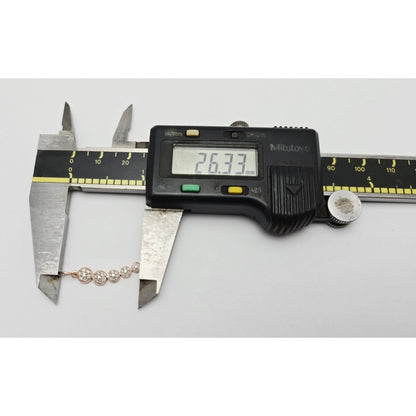 14K Rose Gold Round Cut Diamond Drop Dangle Charm Pendant